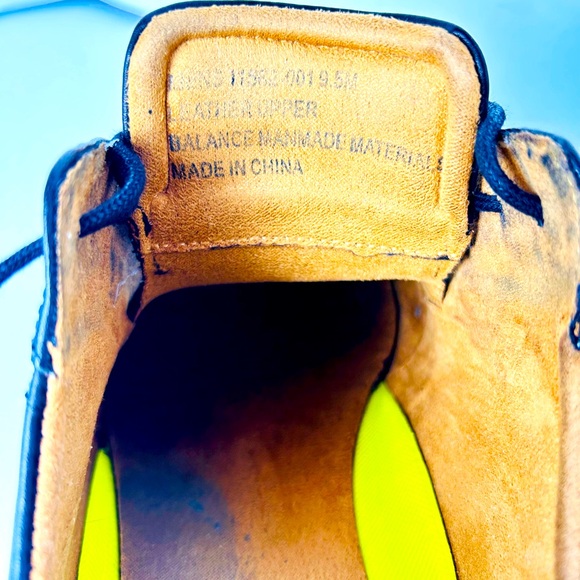 FLORSHEIM COMFORTECH BLACK SQUARE TOE OXFORD LACE UPS. MEN’S 9.5M - Picture 5 of 6